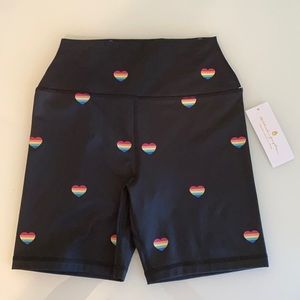 Spiritual Gangster biker shorts with 🌈♥️ size small NWT